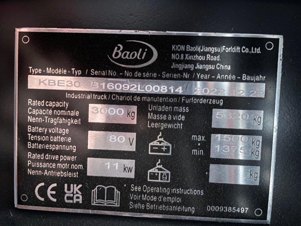 Forklift KBE30 KBE30- Photo 6