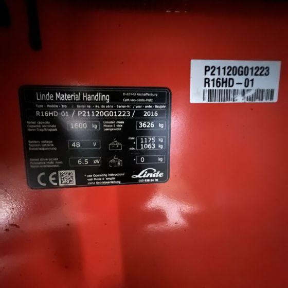 Reach truck Linde R16HD (1120) Linde R16HD (1120)- Photo 2