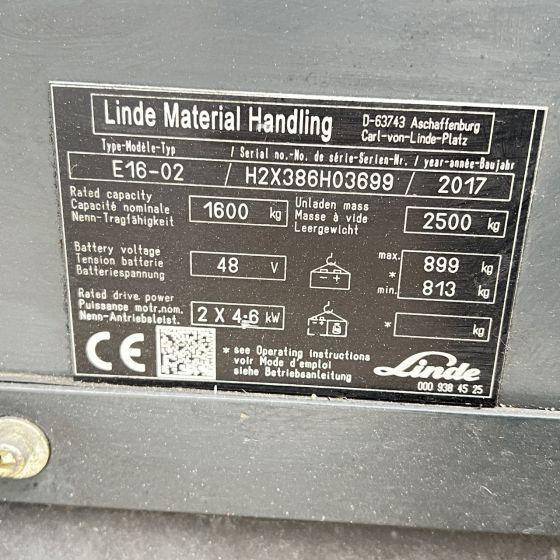 Electric forklift Linde E16 (386-02) EVO Linde E16 (386-02) EVO- Photo 9