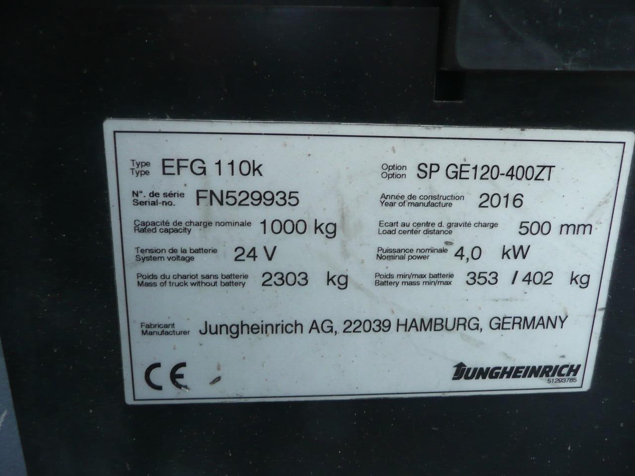 Electric forklift EFG 110K 400 ZT EFG 110K 400 ZT- Photo 10