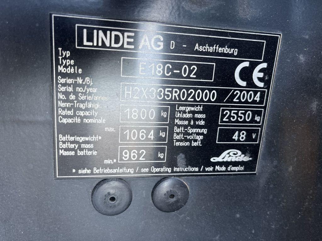 Electric forklift Linde E18C-02 Linde E18C-02- Photo 4