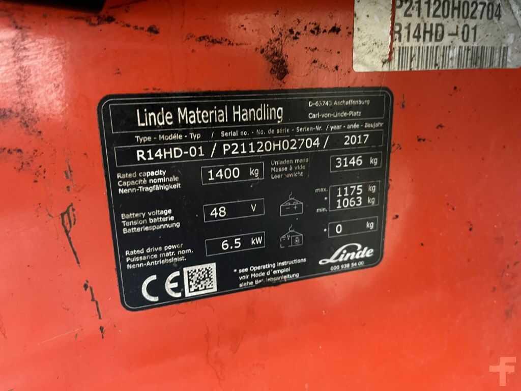 Reach truck Linde R14HD-01 Linde R14HD-01- Photo 5