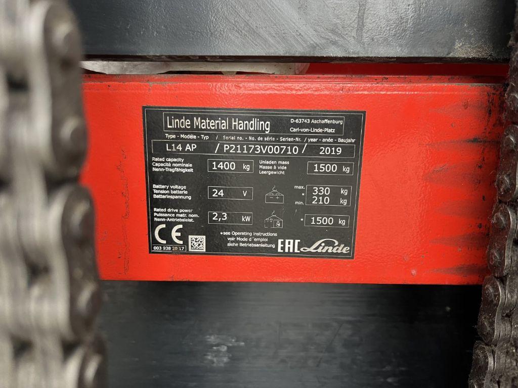 Stacker Linde L14AP Linde L14AP- Photo 4