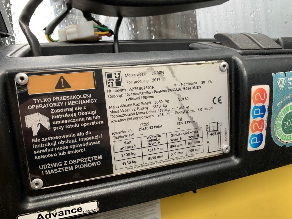 Wózek widłowy elektryczny Hyster J3.0XN Hyster J3.0XN- Photo 4