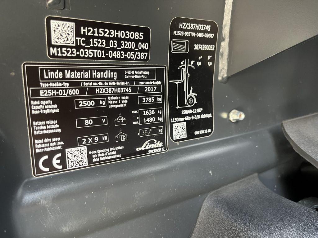 Wózek widłowy elektryczny Linde E25H-01/600 Linde E25H-01/600- Photo 4