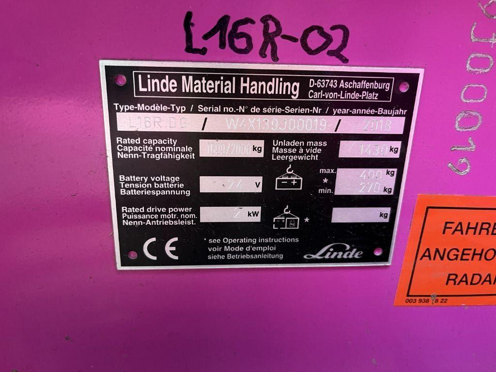 Stacker Linde L16RDG Linde L16RDG- Photo 4