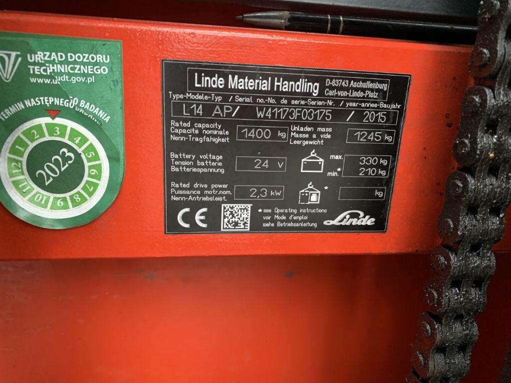 Stacker Linde L14AP Linde L14AP- Photo 4