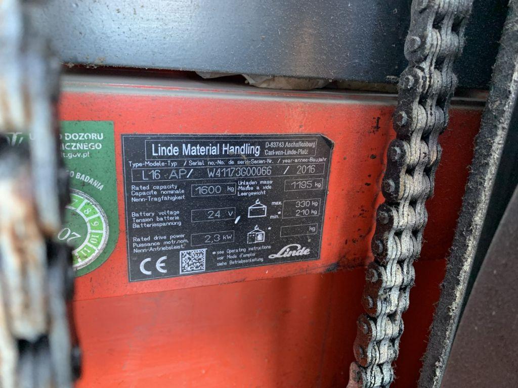 Stacker Linde L16AP Linde L16AP- Photo 4