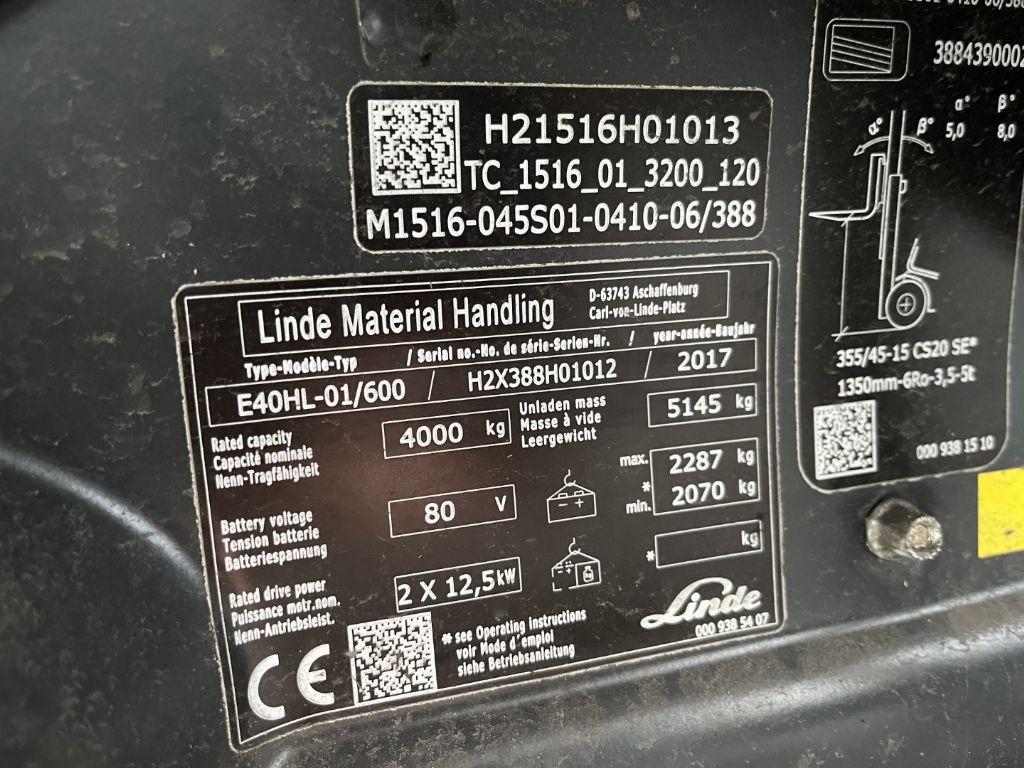 Wózek widłowy elektryczny Linde E40/600HL Linde E40/600HL- Photo 4