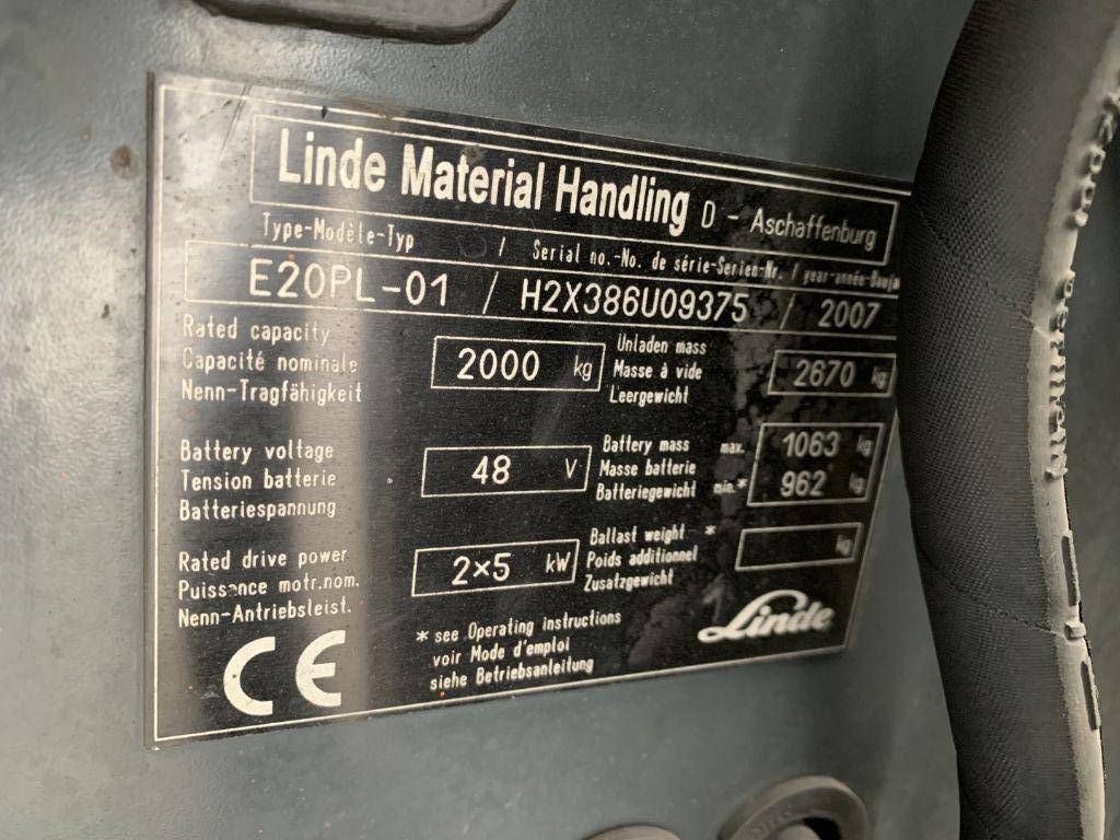 Electric forklift Linde E20PL-01 Linde E20PL-01- Photo 4