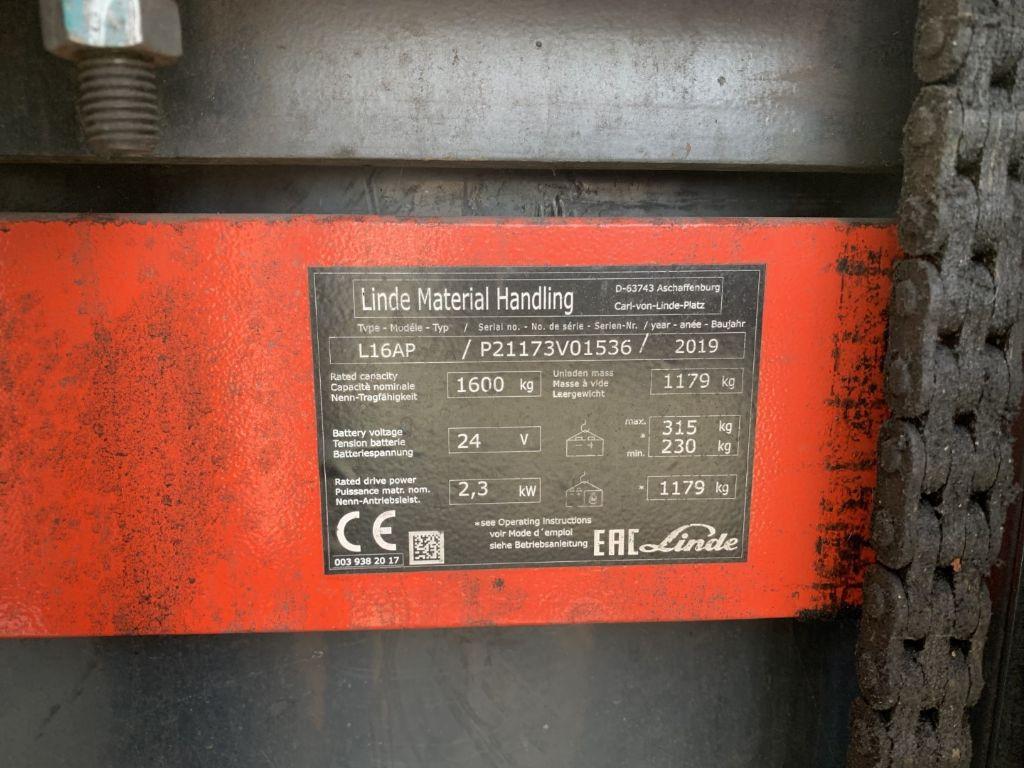 Stacker Linde L16AP Linde L16AP- Photo 4