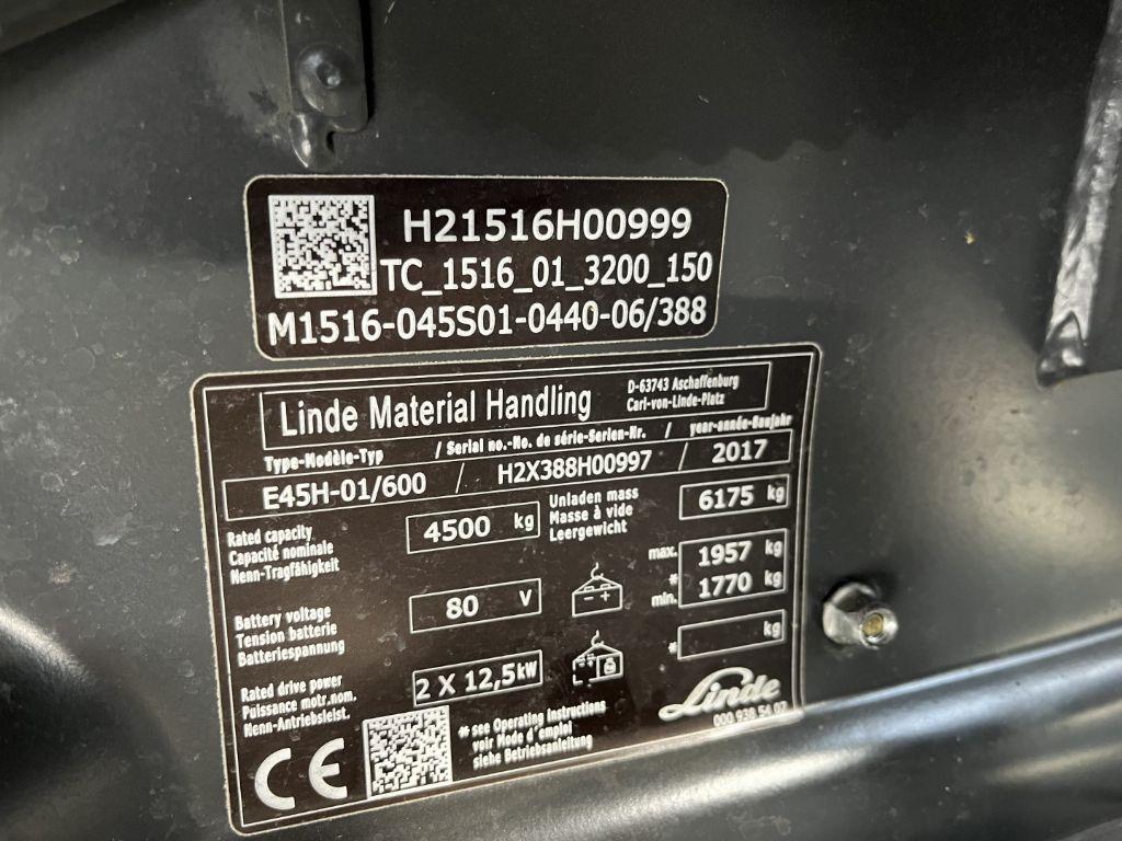 Electric forklift Linde E45H-01/600 Linde E45H-01/600- Photo 4